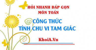 Công thức tính chu vi tam giác? Hỏi nhanh đáp gọn môn Toán